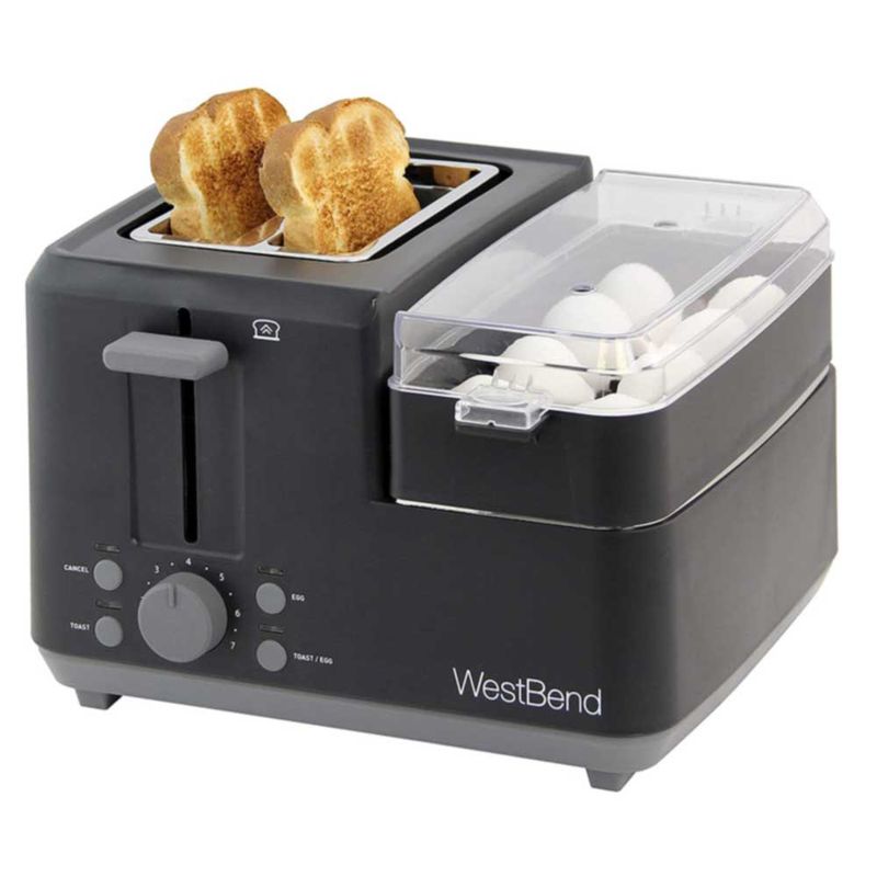 WEST BEND – 2-Slice Breakfast Station 1300W – Black