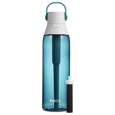 BRITA – Filtered water bottle with straw 26 oz – Sea Glass