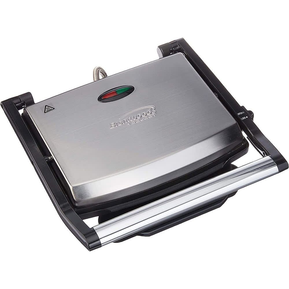 BRENTWOOD – Panini & Contact Grill – Stainless Steel BRENTWOOD – Panini & Contact Grill – Stainless Steel