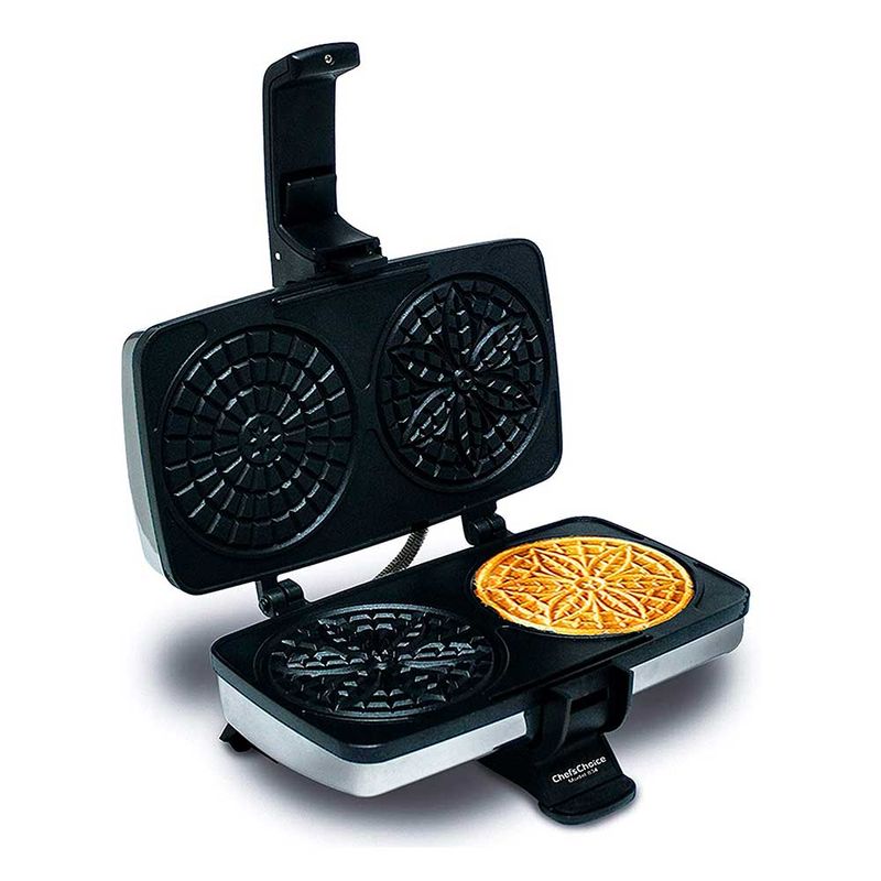 CHEF’S CHOICE – PizzellePro Toscano Nonstick Pizzelle Maker 900W – Silver