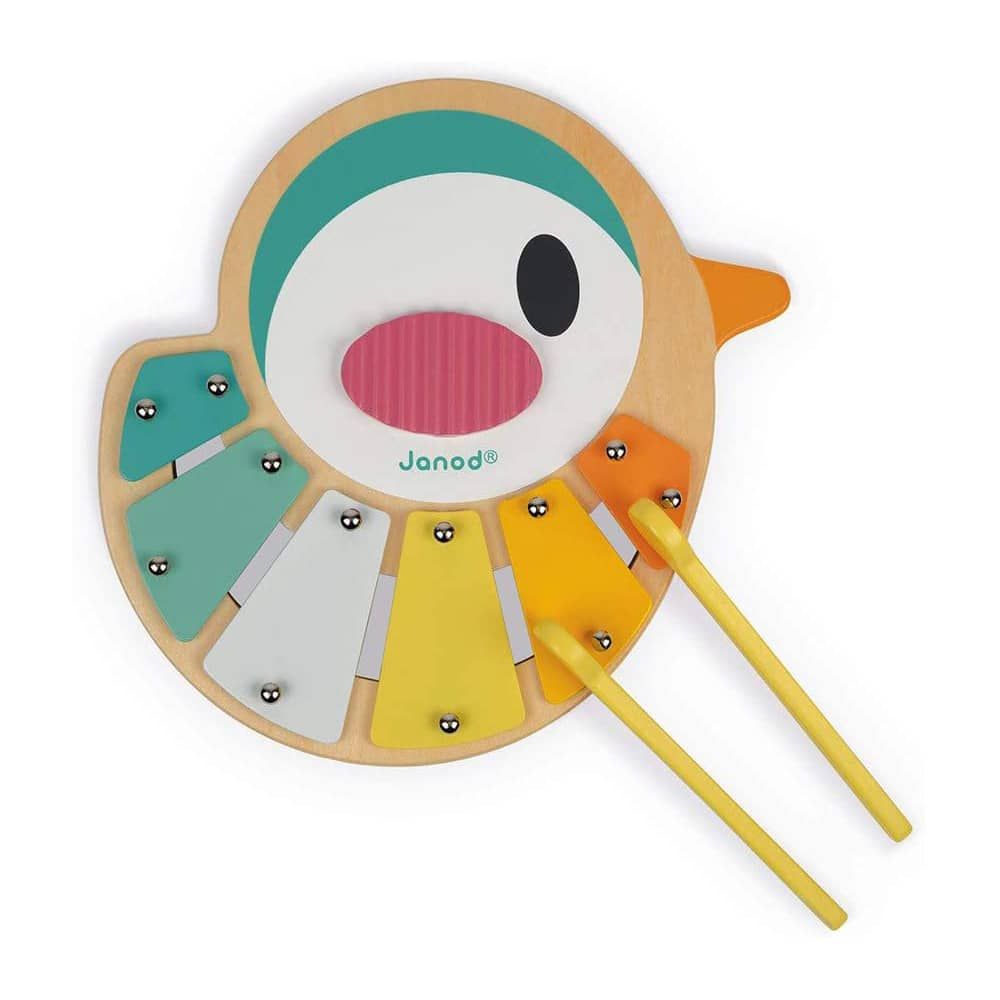 Janod Pure Bird Shaped Wooden Xylophone Musical Instrument J05163