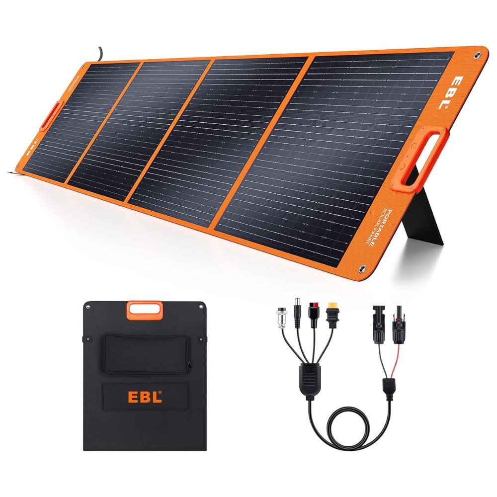 EBL – 200W Portable Solar Panel, Foldable with MC-4/Anderson Output