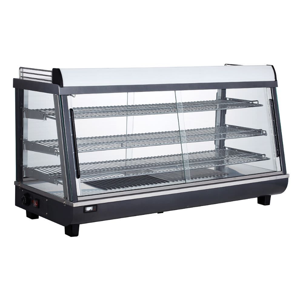 Premium Levella PCW656DR 6.6 Cu. Ft. Commercial Countertop Warmer Display Case PCW656DR