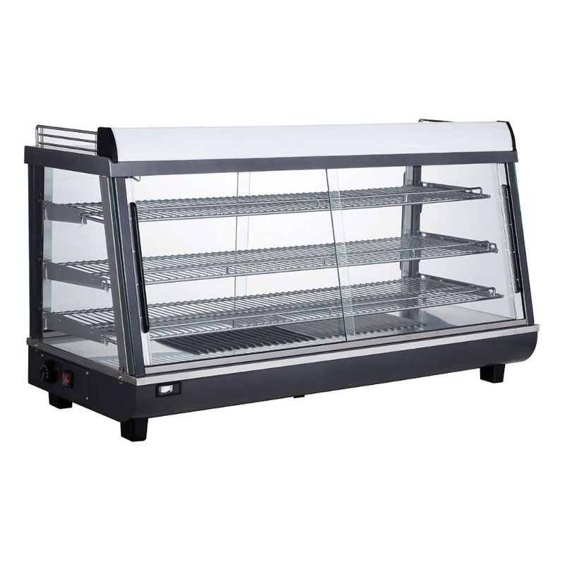 Premium Levella PCW656DR 6.6 Cu. Ft. Commercial Countertop Warmer Display Case PCW656DR