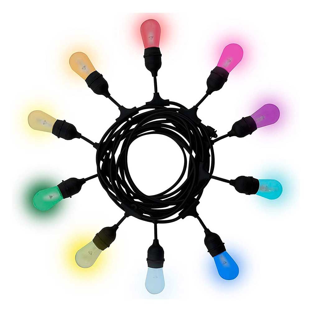 SATCO – Starfish 24-Foot WiFi Smart LED String Lights 10 Bulbs – Black