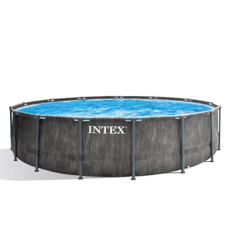 INTEX – 26741EH Greywood Prism Frame 15' x 48" Above Ground Pool Set