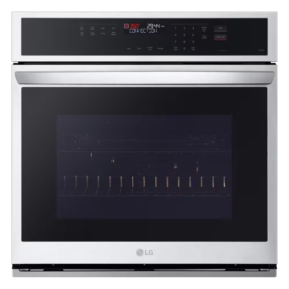 LG 4.7 cu. ft. Smart Single Electric Wall Oven with Fan Convection, Air Fry in PrintProof WSEP4723F