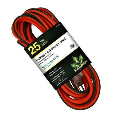 GoGreen Power 25' 16/3 SJTW Outdoor Ext. Cord - Orange GG-13725