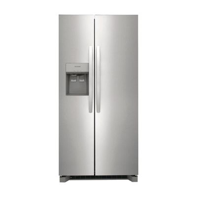 FRIGIDAIRE - 22.3 Cu. Ft. Side by Side Refrigerator  with External Water & Ice Dispenser - Stainless Steel