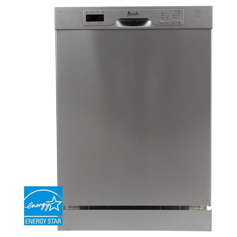 AVANTI – 24" Built-In Dishwasher with 3 Wash Options and Automatic Cycles – Stainless Steel