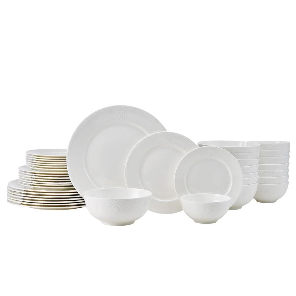MIKASA – 40-Piece Dinnerware Set Service for 8 – White MIKASA – 40-Piece Dinnerware Set Service for 8 – White