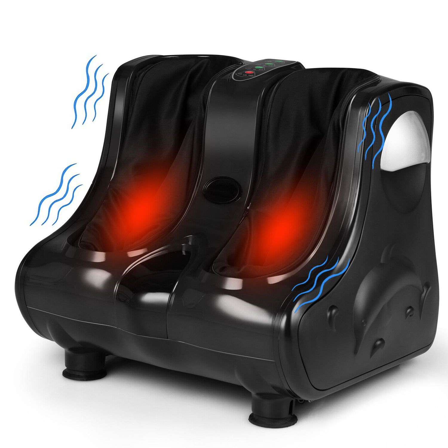 Foot & Calf Massager Shiatsu Heated Electric Foot Leg Pain Relief with Heating HF10001US-DK