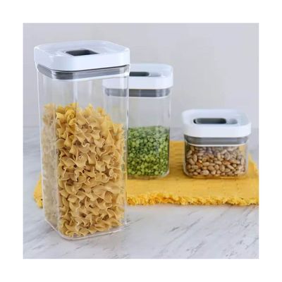 GIBSON MARTHA STEWART – 6 Piece Food Storage Set with Slide Lids – Clear