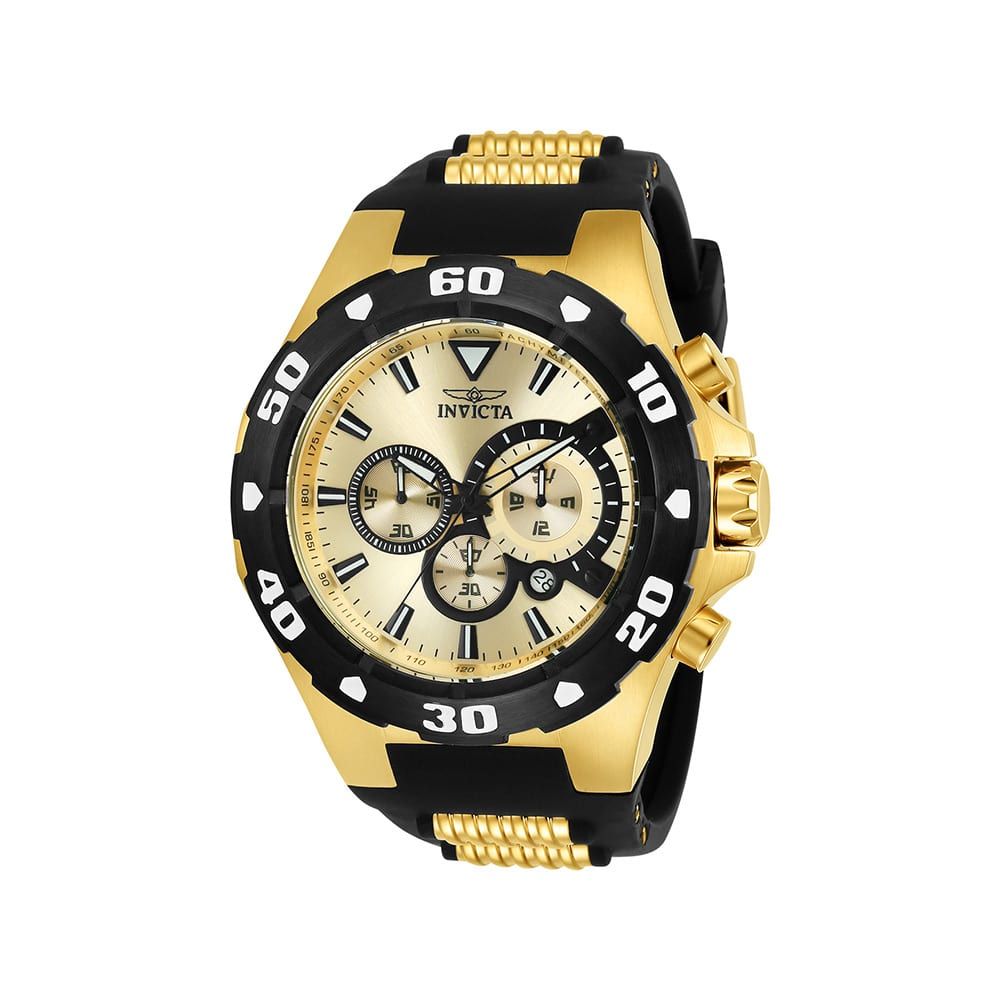 INVICTA – Pro Diver Men’s Watch 52 mm – Gold & Black