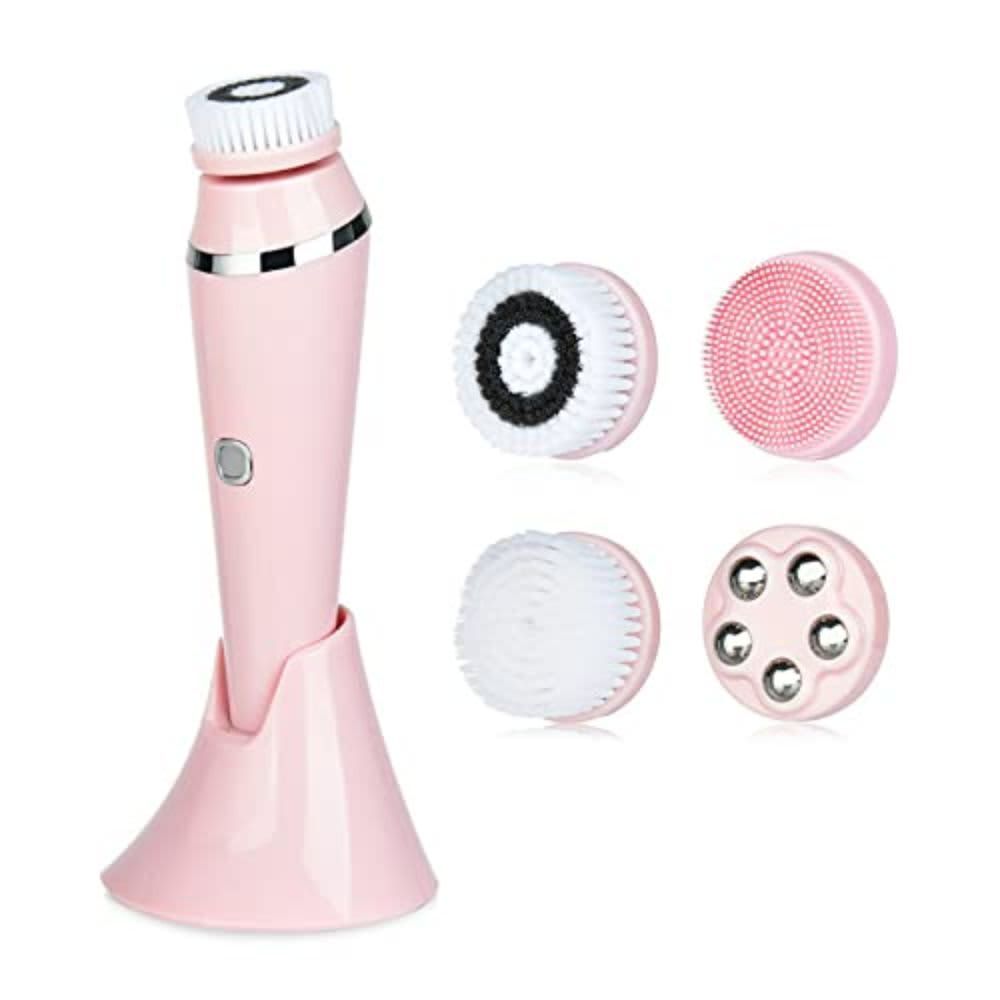 GENODIIA – 4-in-1 Electric Facial Cleansing Brush, Exfoliating Brush and Face Massager Skin SPA Kit – Rechargeable