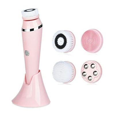GENODIIA – 4-in-1 Electric Facial Cleansing Brush, Exfoliating Brush and Face Massager Skin SPA Kit – Rechargeable