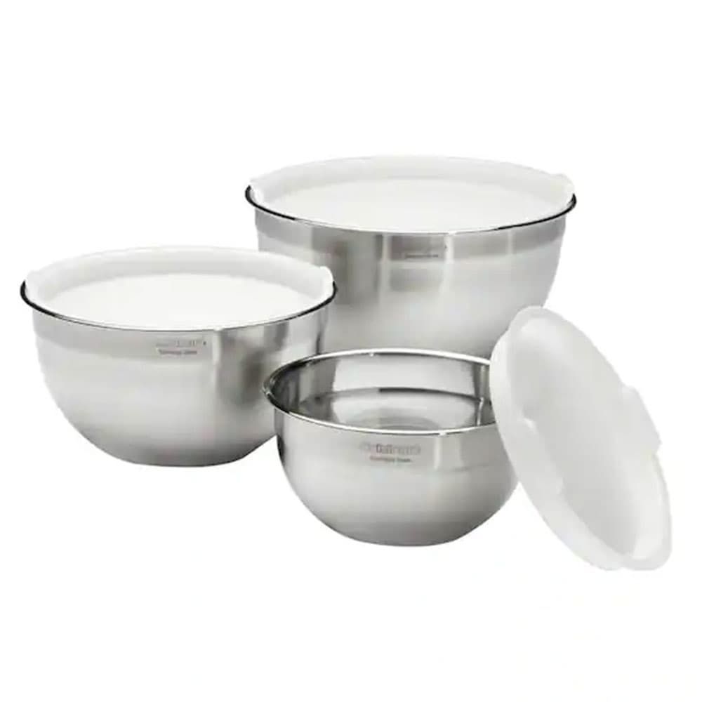 Cuisinart – Stainless Steel Mixing Bowls with Lids, 3 Piece
