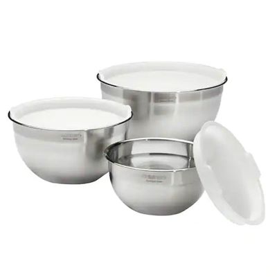 Cuisinart – Stainless Steel Mixing Bowls with Lids, 3 Piece