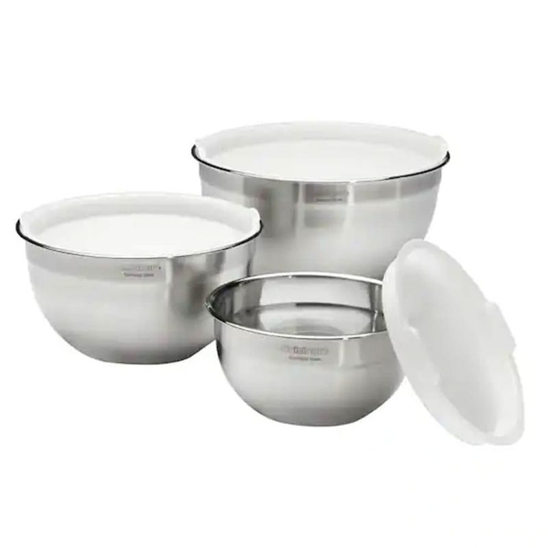Cuisinart – Stainless Steel Mixing Bowls with Lids, 3 Piece
