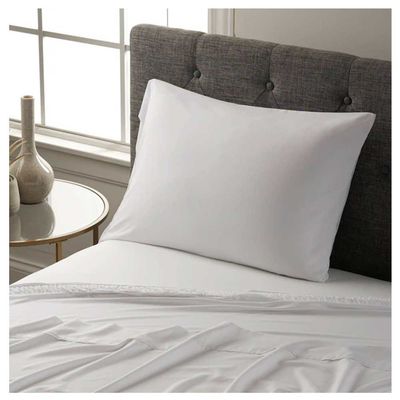 SERTA CLASSIC – 7 Piece Antimicrobial Twin Bedding Bundle – White