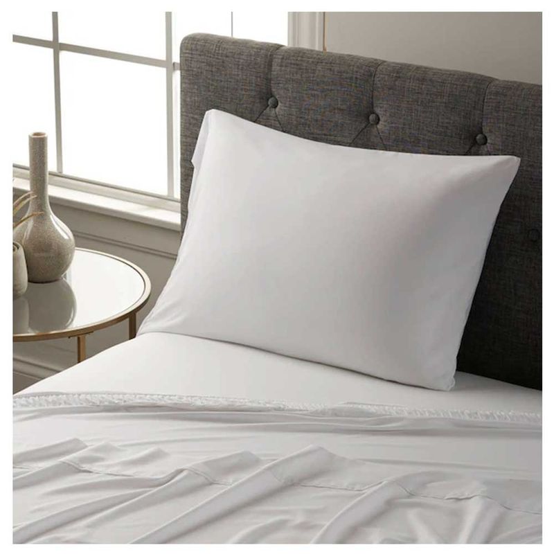 SERTA CLASSIC – 7 Piece Antimicrobial Twin Bedding Bundle – White