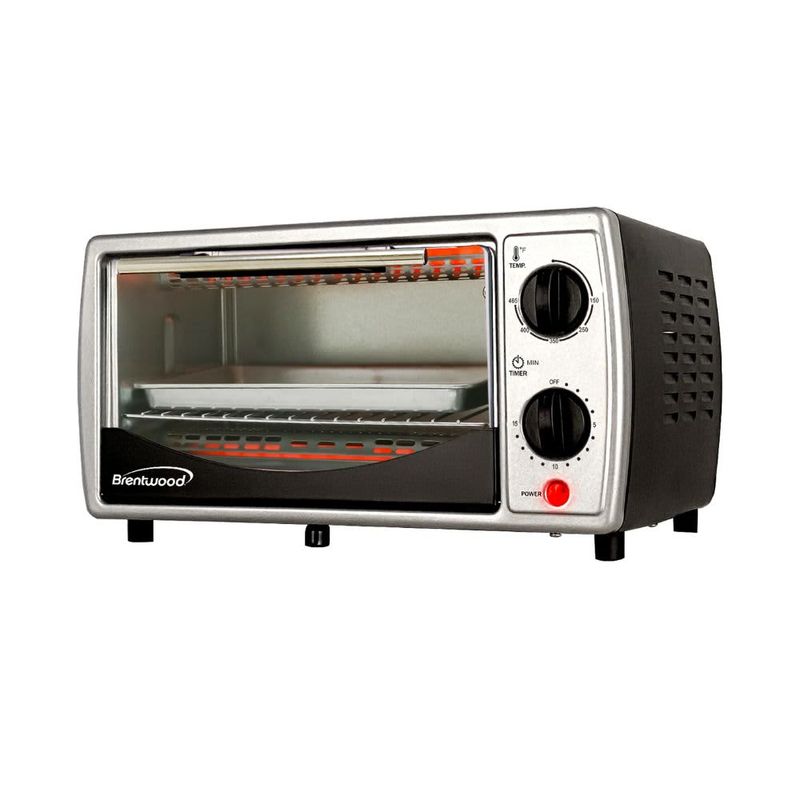 BRENTWOOD – 4 Slice Toaster Oven  800W- Silver