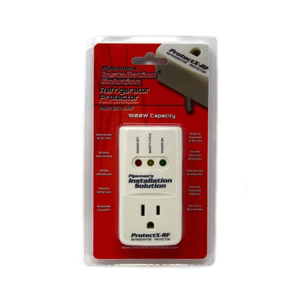 PIPEMAN'S – 1800 Watt Refrigerator/Appliance Voltage Protector – PROTECTX-RF – Black