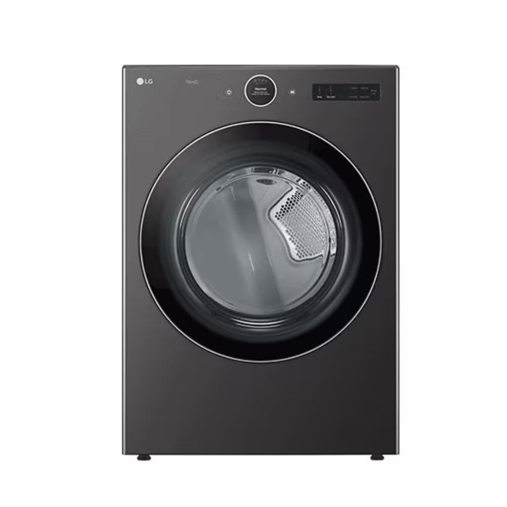 LG 7.4 cu. ft. Vented Stackable SMART Electric Dryer in Black Steel with TurboSteam and AI Sensor Dry Technology DLEX6700B