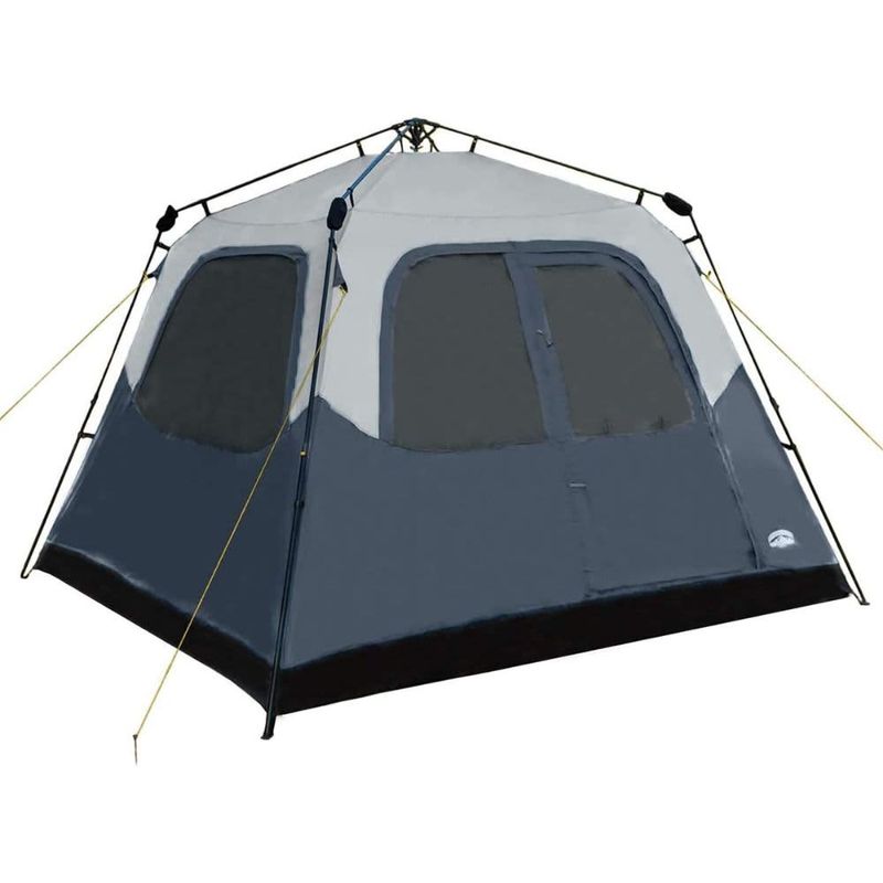 Pacific Pass 6 Person Instant Family Cabin Tent, Water Resistant, Easy Set Up - Navy/Gray B07WQ4C3MW