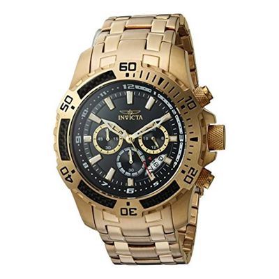 Watch  Men's Pro Diver Quartz with Stainless-Steel Strap, Gold, 24855