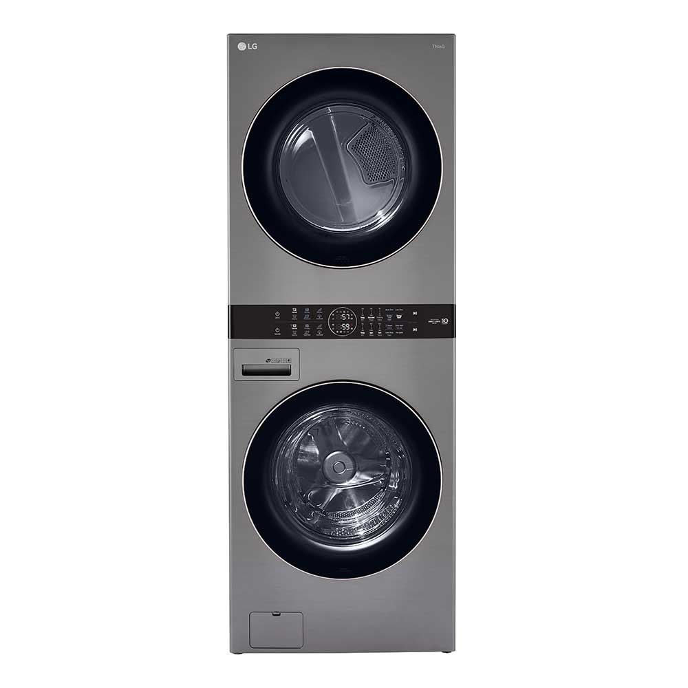 LG - 4.5 Cu.Ft. Smart Front-Load Washer and 7.4 Cu.Ft.Gas Dryer WKG101HVA