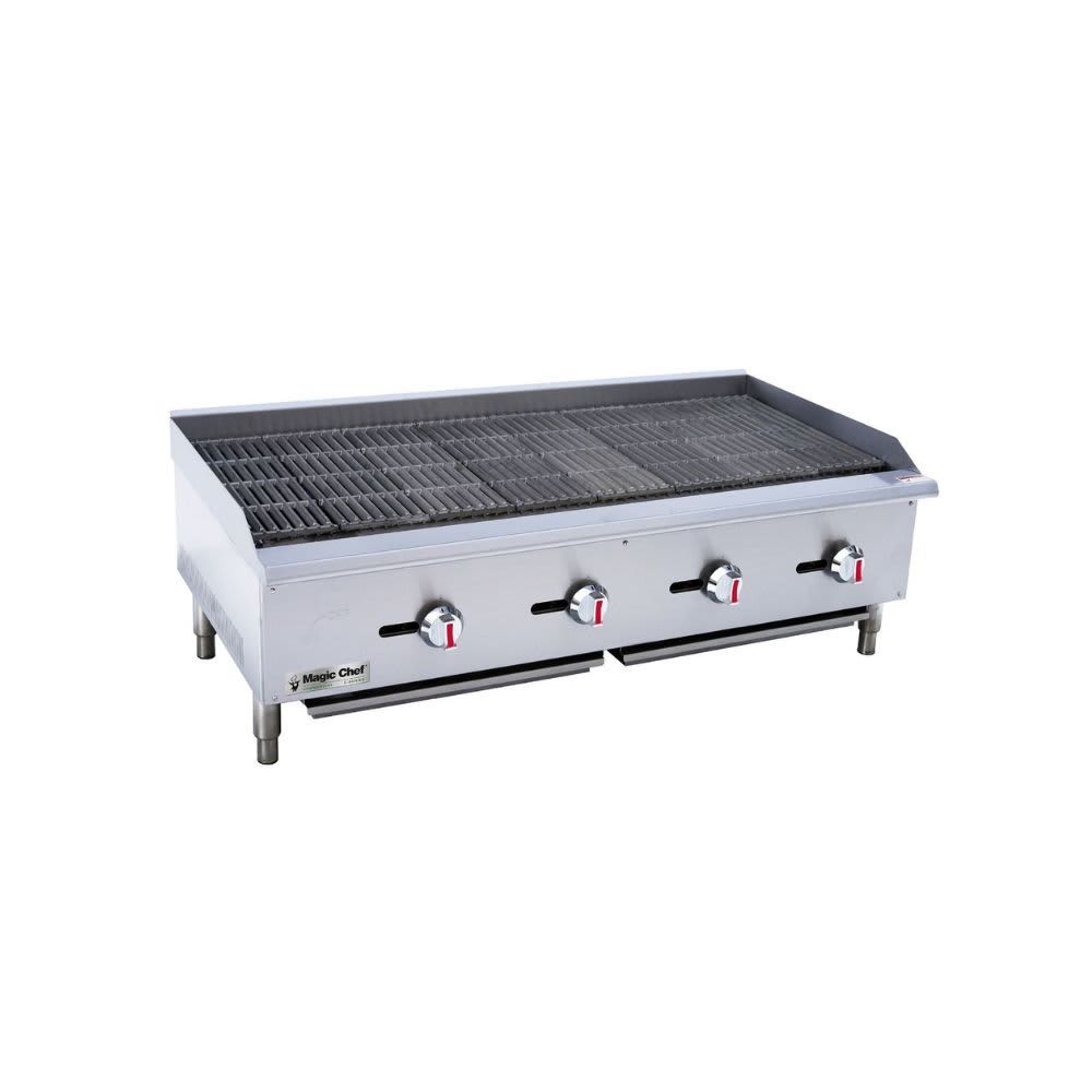 Magic Chef 48 in. Commercial Countertop Radiant Char broiler in Stainless M48CB