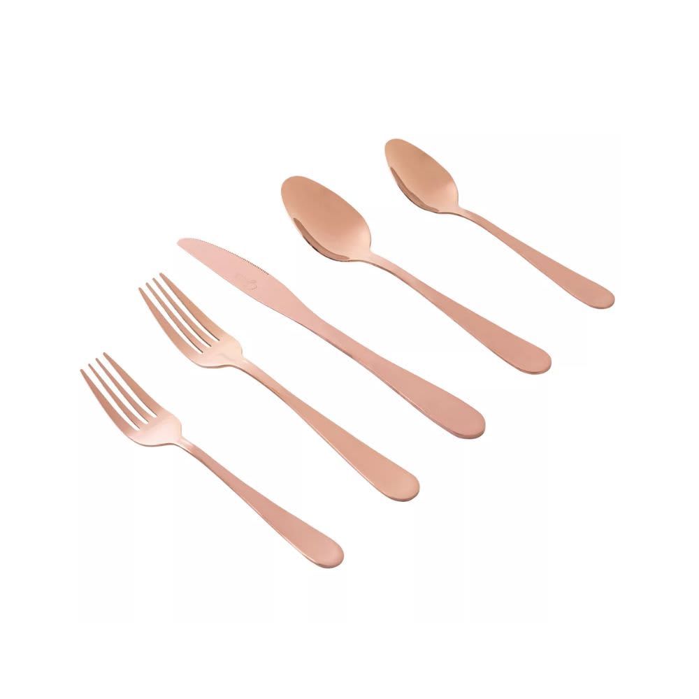 Gibson Home Stravida 20 Piece Flatware Set in Rose Gold Stainless Steel 137380.20