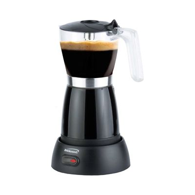 BRENTWOOD – 6‑Cup Cordless Electric Moka Pot Espresso Machine – Black
