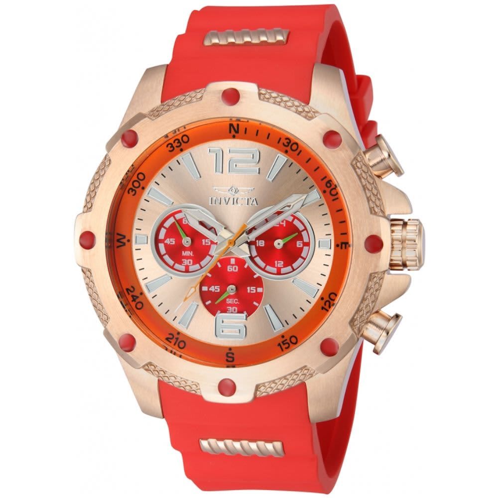 Invicta I-Force Men's Watch - 50mm, Rose Gold, Red (43004)
