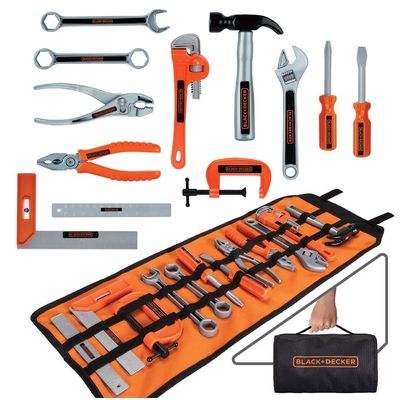 BLACK+DECKER – Kids Tool Bag – Orange/Black