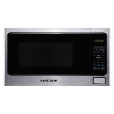 BLACK+DECKER - 1.1 Cu. Ft. 1000W Microwave Oven - Stainless Steel BLACK+DECKER - 1.1 Cu. Ft. 1000W Microwave Oven - Stainless Steel