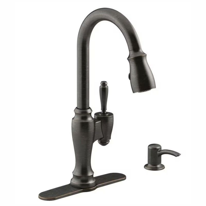 Kohler  Arsdale R22970-SD-2BZ Single-Handle Pull-Down Sprayer Kitchen Faucet with Soap