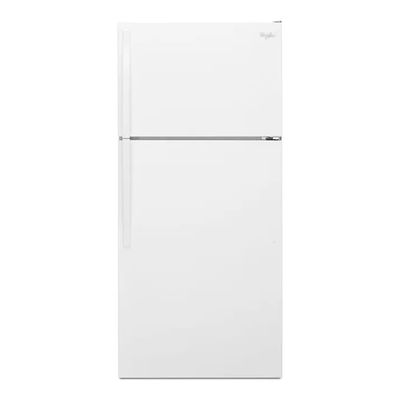 Refrigerator hirlpool 14 CF TOP MOUNT, GLASS , WHITE WRT314TFDW