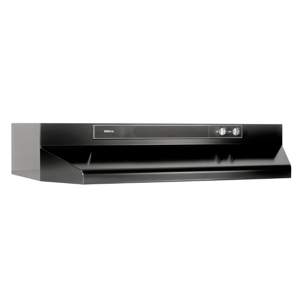 BROAN – 30" Under-Cabinet Convertible Range Hood – Black