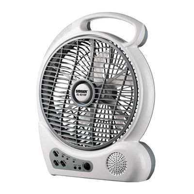 Ludger Power 10" RECHARGEABLE FAN BRIGHT LED EL-8210F