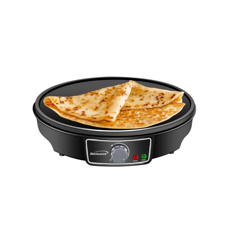 BRENTWOOD – 12" Electric Non-Stick Crepe & Pancake Maker – Black