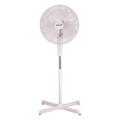 BRENTWOOD – 16″ Oscillating Stand Fan 3‑Speed – White BRENTWOOD – 16″ Oscillating Stand Fan 3‑Speed – White