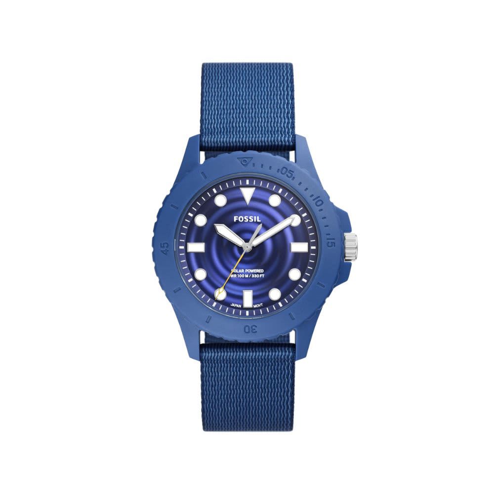 FOSSIL – FB-01 Solar-Powered Eco Plastic Three-Hand Watch FS5893 – Blue