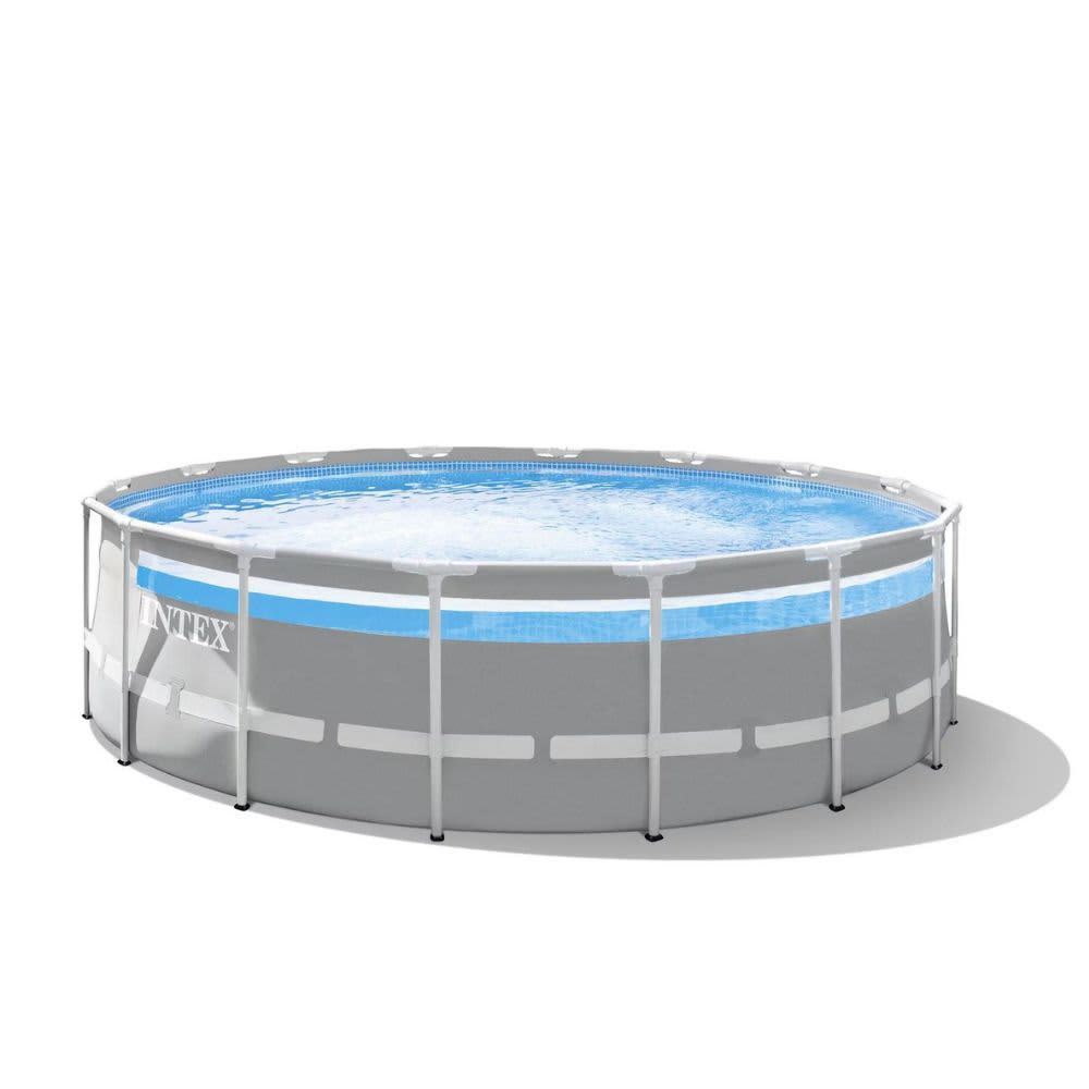 INTEX – 16 Foot x 48 Inch Clearview Prism Frame Above Ground Swimming Pool with Filter Pump – Model 26729EH