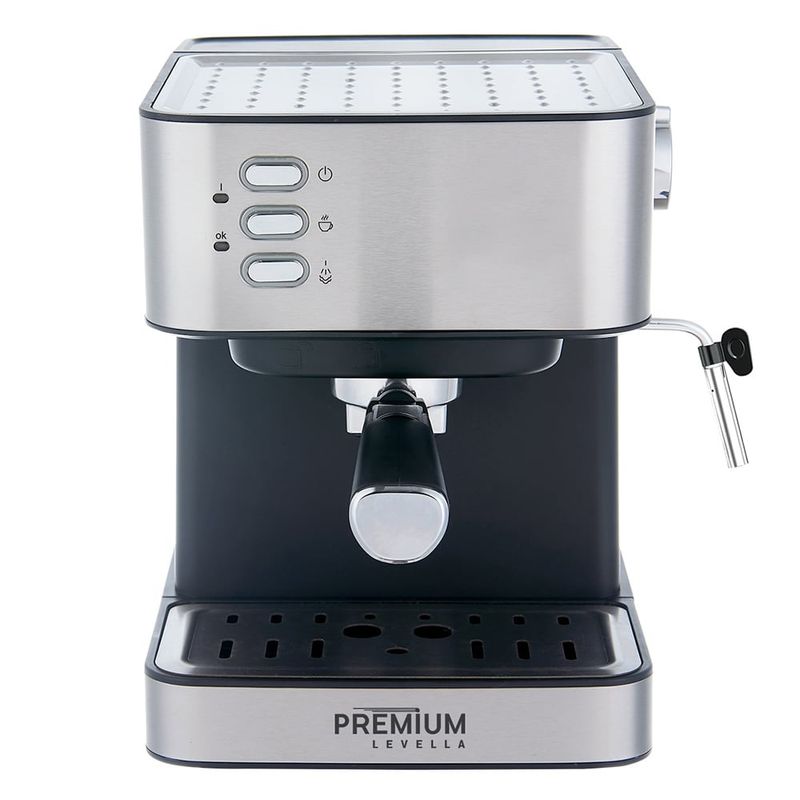 PREMIUM LEVELLA – 0.65 Cu. Ft. 7 Cup Espresso & Cappuccino Maker – Stainless Steel