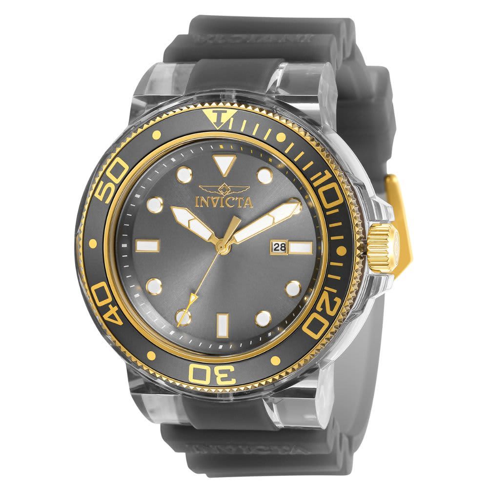 Invicta Pro Diver Men's Watch - 51.5mm, Grey, Transparent (32335)