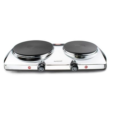 BRENTWOOD – 1,440 W Double Infrared Electric Hot Plate – Silver