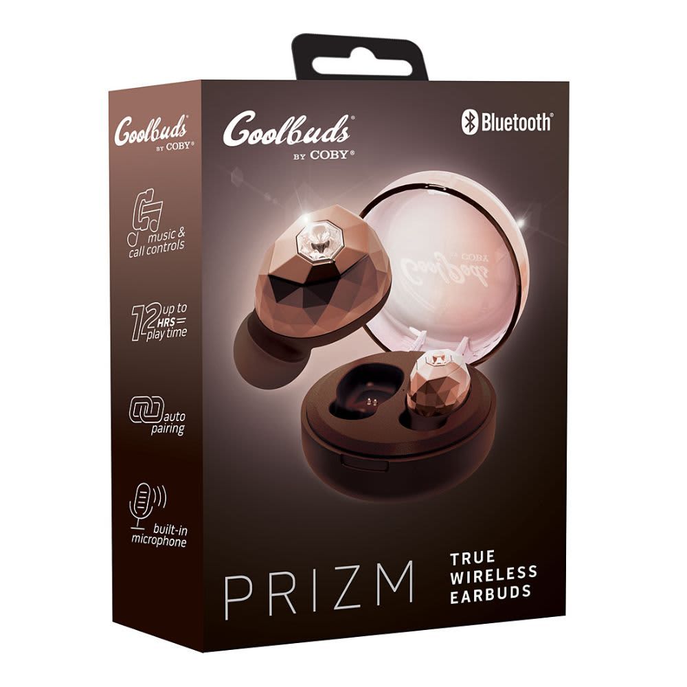 COOLBUDS – "Prizm" True Wireless Earbuds with Compact Case – Gold