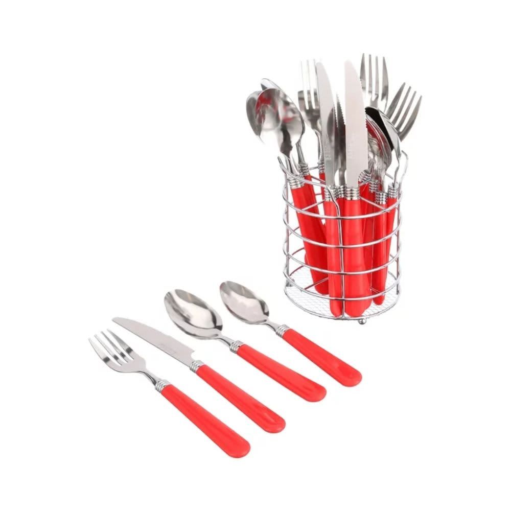 GIBSON – Sensations II 16-Piece Flatware Set – Red GIBSON – Sensations II 16-Piece Flatware Set – Red
